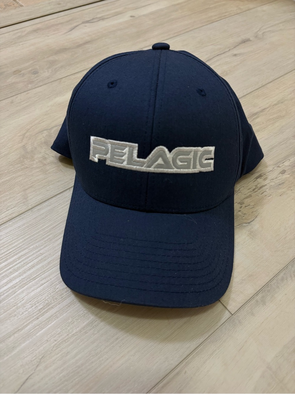 Pelagic Hat Embroidered Logo Baseball Cap - Navy